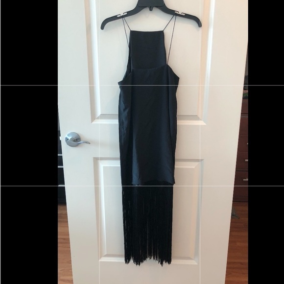 NWT CAMI NYC The Fringe Dress In Black Silk Size S - Picture 13 of 16